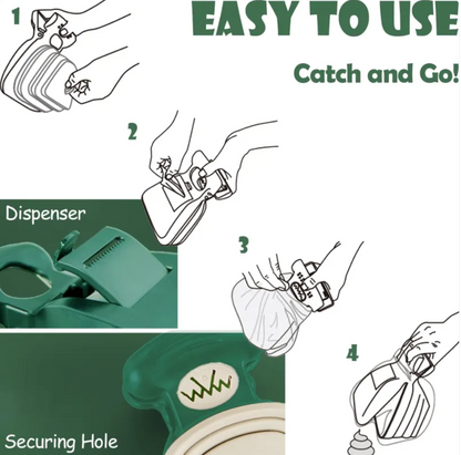 Portable Handheld Pooper Scooper with Waste Bag Holder